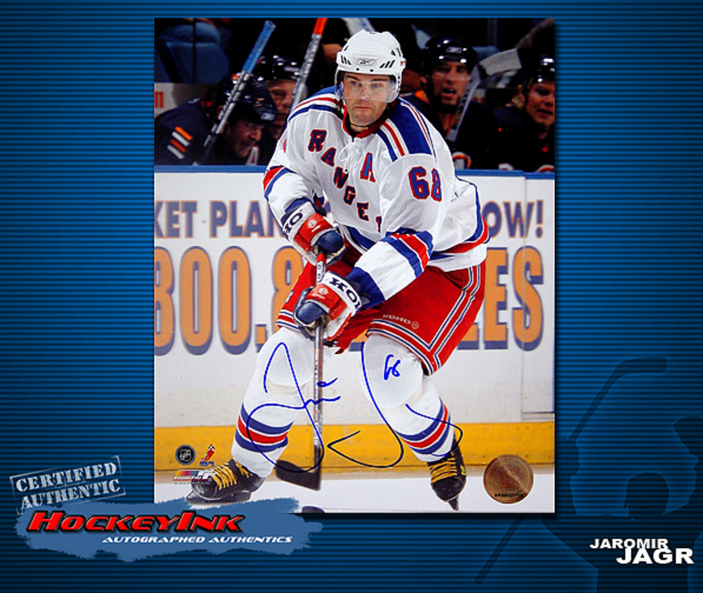 JAROMIR JAGR Signed New York Rangers 8 X 10 Photo - 70331