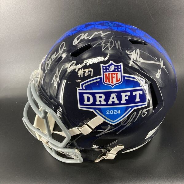NFL - Multi Signed NFL Draft Replica Speed Helmet Signed By Caleb Willia...