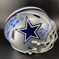 HOF - Cowboys Multi Signed Authentic Speed Helmet Inc. Drew Pearson, Bob...