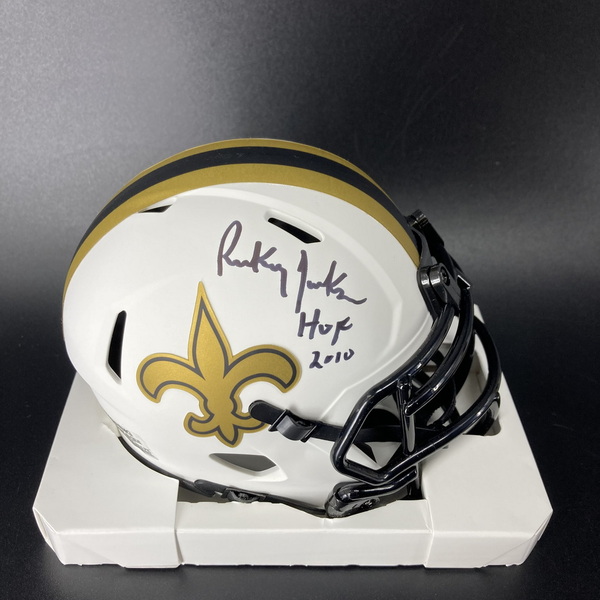 HOF - Siants Rickey Jackson Signed Mini Helmet