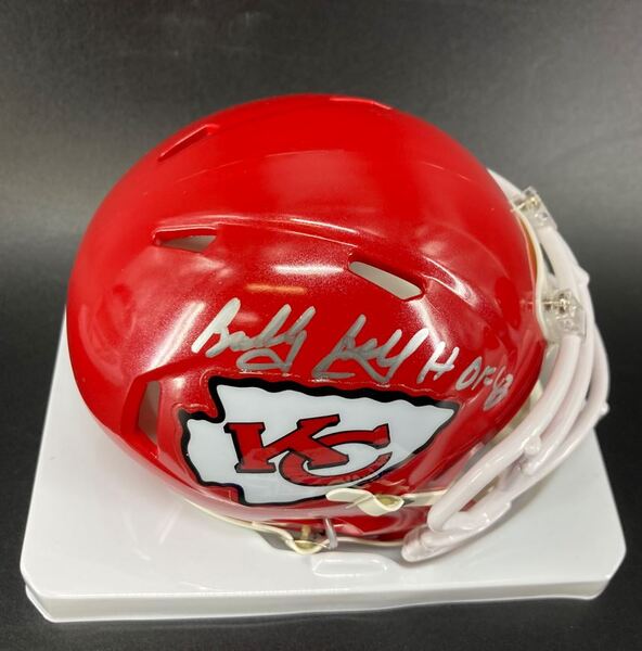 HOF - Chiefs Bobby Bell Signed Mini Helmet