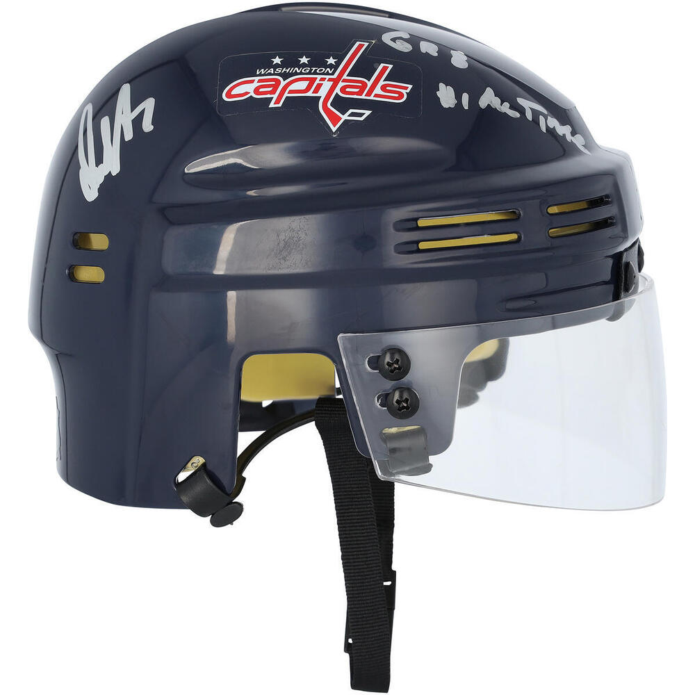 Alex Ovechkin Washington Capitals Autographed Navy Mini Helmet with Multiple Inscriptions - Limited Edition of 5 