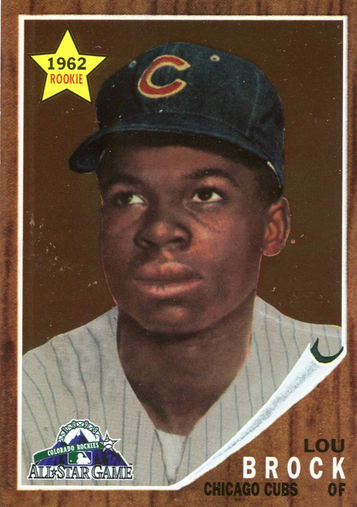 1998 FanFest Brock #1 Lou Brock/1962 Topps
