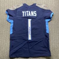 NFL - Titans JC Latham Signed Authentic Number 1 Draft Jersey