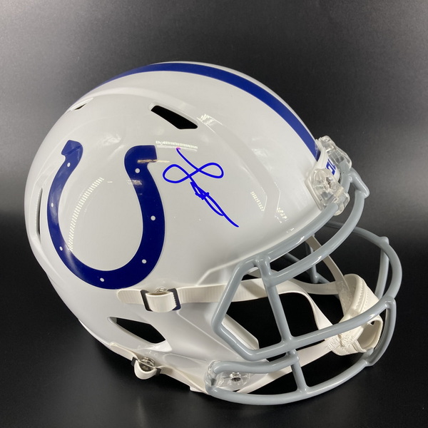 NFL - Colts Laiatu Latu Signed Replica Speed Helmet