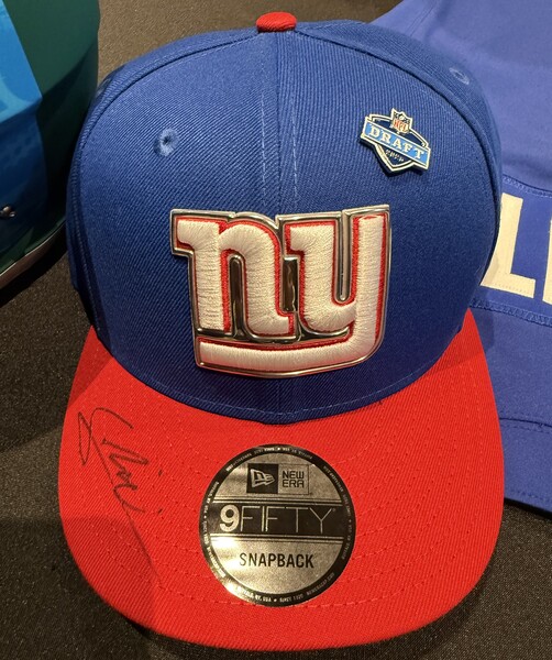Francis Mauigoa Autographed Giants Draft Hat - 1st official signed team ...