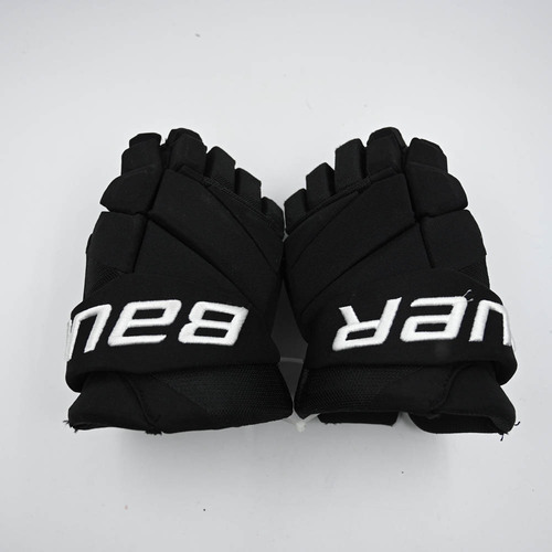 Image of Hughes, Jack - Game-Worn Black Third, Bauer Vapor Gloves - 2025-26 NHL Season