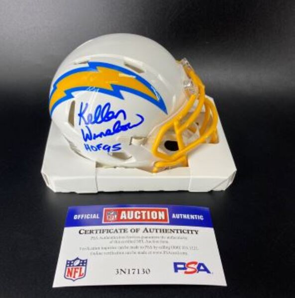 HOF - Chargers Kellen Winslow Signed Mini Helmet