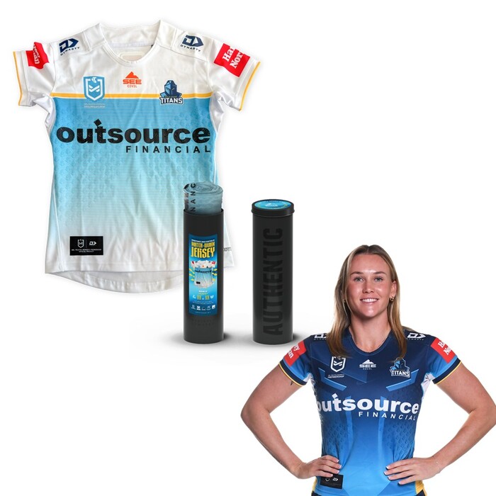 Photo of Jaime Chapman 2025 Gold Coast Titans Assistance Dogs Australia Jersey
