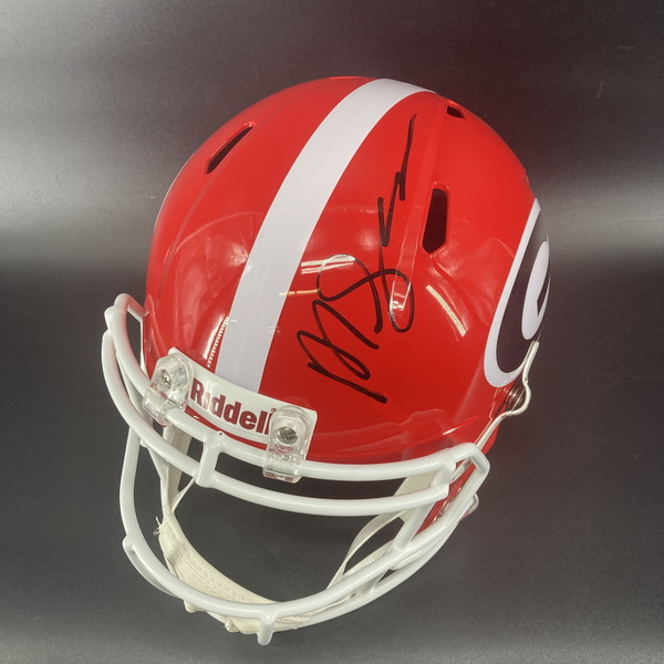 NFL - Georgia Malaki Starks Signed Replica Speed Helmet