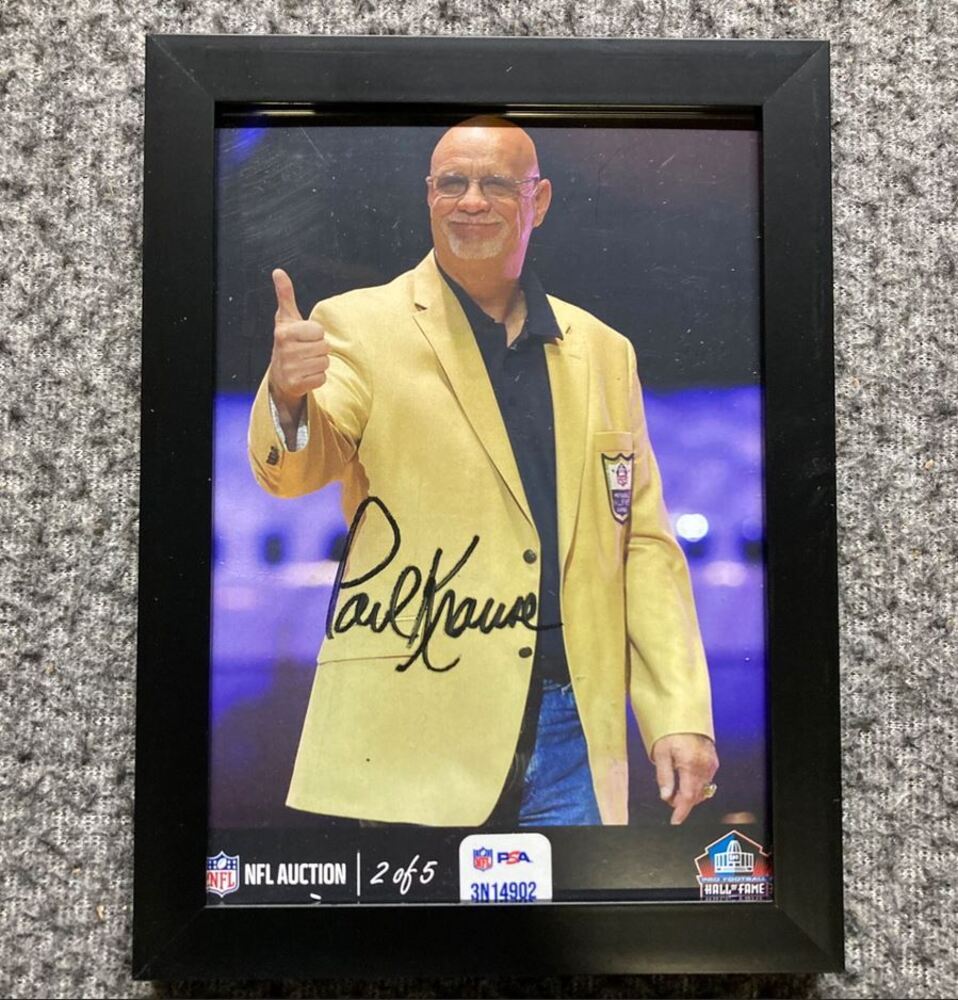 HOF - Vikings Paul Krause NFL Auction Exclusive Signed 5x7 Photo