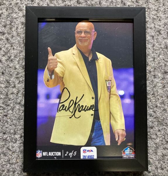 HOF - Vikings Paul Krause NFL Auction Exclusive Signed 5x7 Photo Individ...