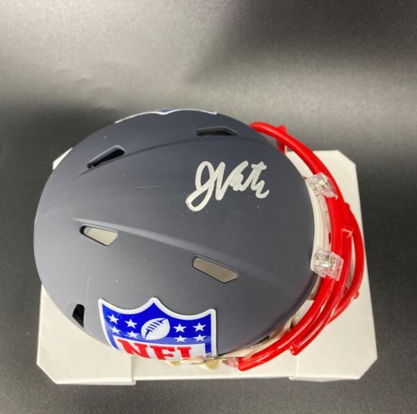 NFL - Rams Joshua Karty Signed Blue Shield Mini Helmet