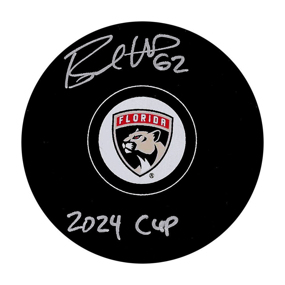 Brandon Montour Autographed Florida Panthers Puck w/24 CUP Inscription