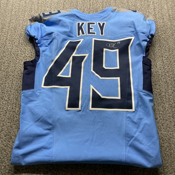 Crucial Catch - Titans Arden Key Signed Game Worn Jersey (10/19/2025) Si...
