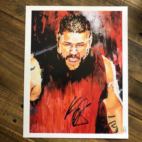 Kevin Owens SIGNED 11 x 14 Rob Schamberger Print