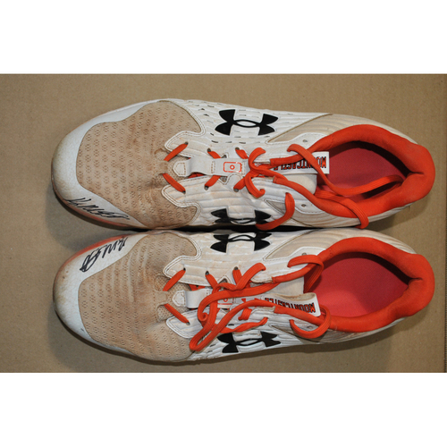 Game-Used and Autographed Cleats - Boston Red Sox vs. Baltimore Orioles - 9/29/21 - Ryan Mountcastle