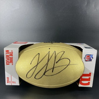 NFL - Commanders Javontae Jean-Baptiste Signed Gold Composite Football