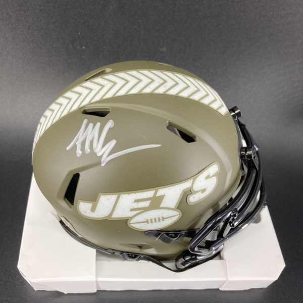 NFL - Jets Malachi Corley Signed STS Mini Helmet
