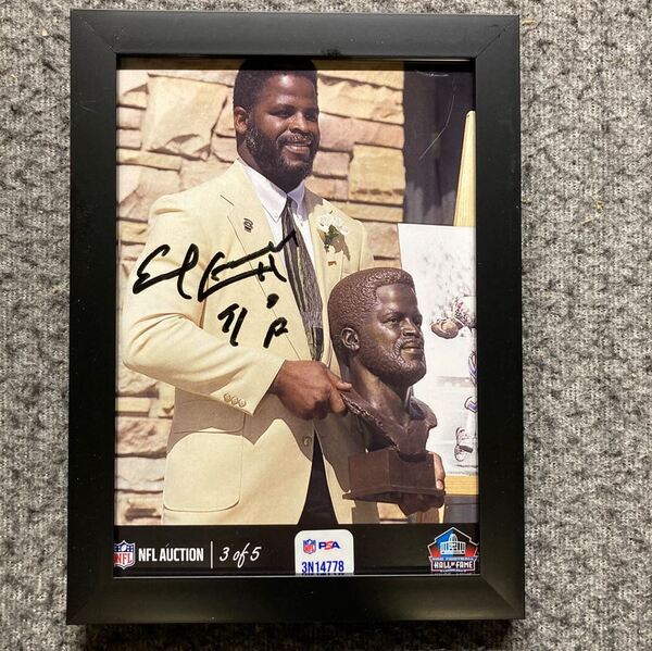 HOF - Oilers Earl Campbell NFL Auction Exclusive Signed 5x7 Photo Indivi...