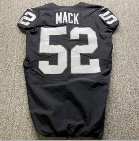 STS - Raiders Khalil Mack Game Issued Jersey 2017 Season With Captains P...
