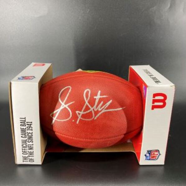 NFL - Commanders Sonny Styles Signed Authentic Football with Draft Logo