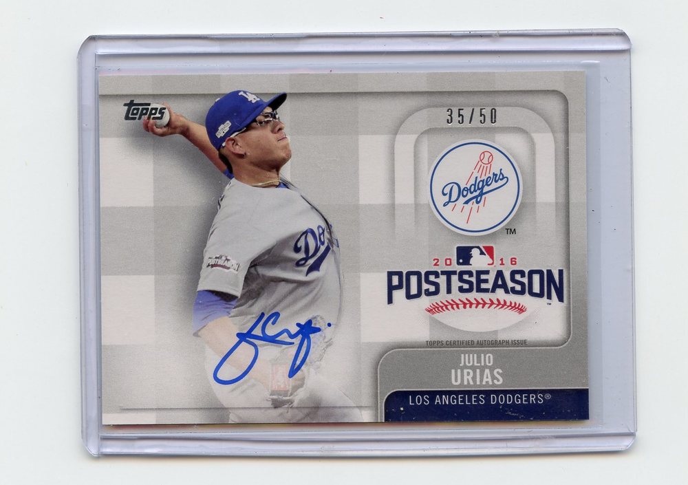 2017 Topps Postseason Performance Autographs Julio Urias 35/50