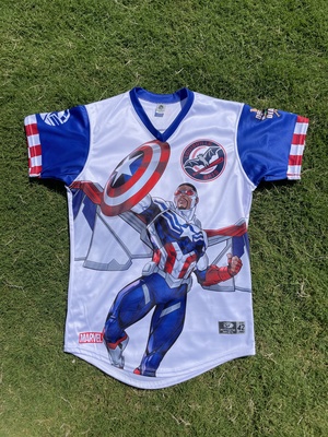 Limited Edition Marvel Super-Hero Night Captain America Sam Wilson Jersey BB (size 42)