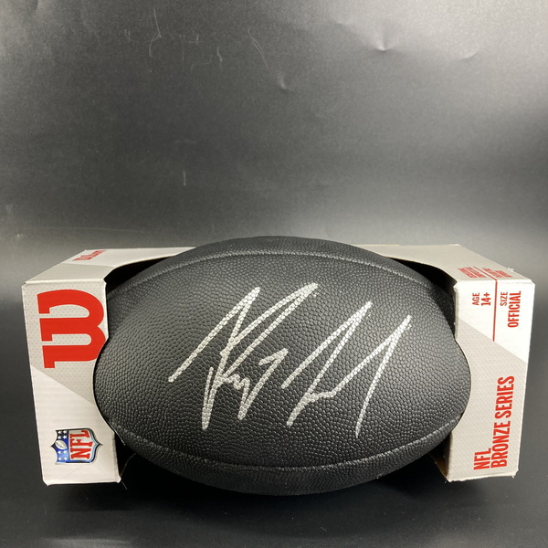 NFL - Colts Riley Leonard Signed Black Composite Silver Series Football