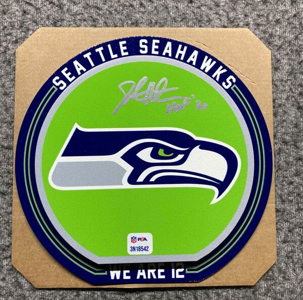 HOF - Seahawks Steve Hutchinson Signed 3D Metal Wall Art (8x8)