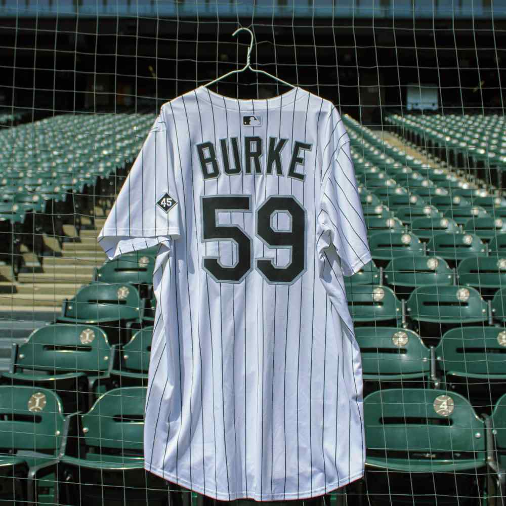 Sean Burke Game-Used White Pinstripe Jersey - 3/27/2025 - Size 48