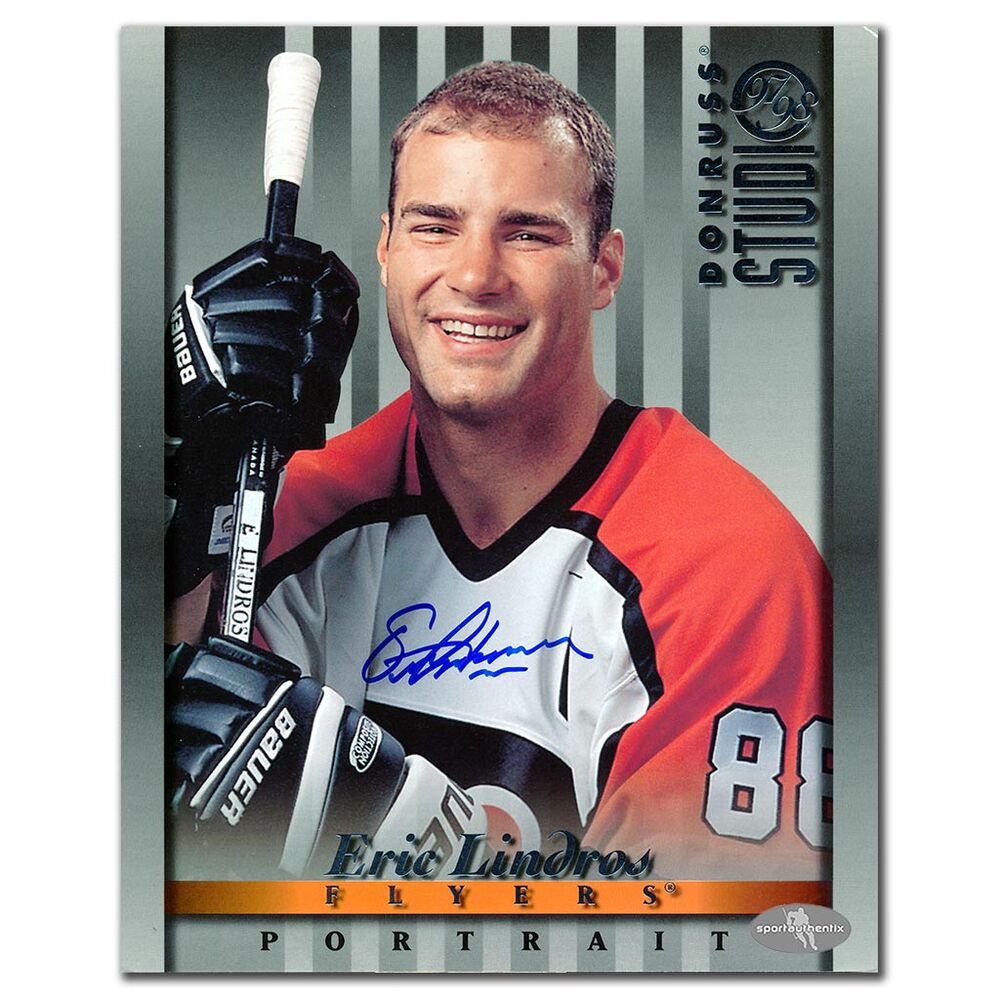 Eric Lindros Autographed Philadelphia Flyers 8x10 Photo - Donruss Studio Portrait