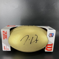 NFL - Commanders Jayden Daniels Signed Gold Composite Football
