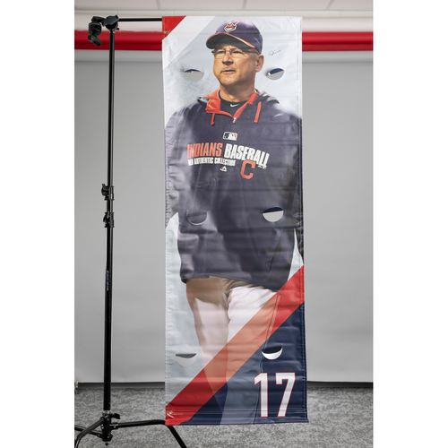 Photo of Terry Francona Signed Street Pole Banner