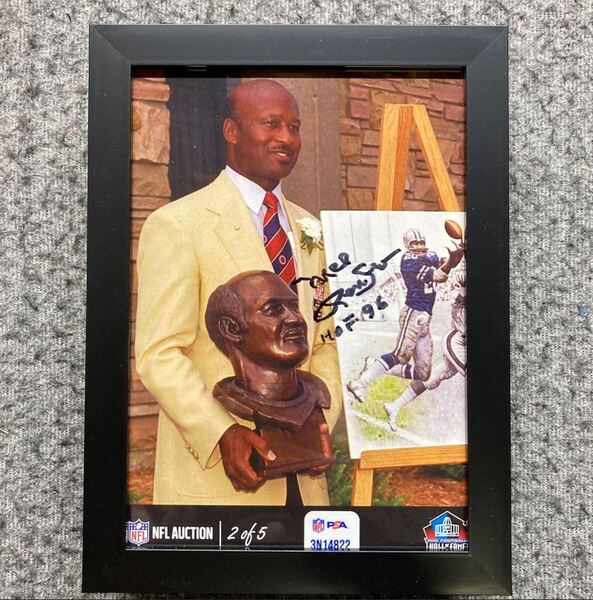 HOF - Cowboys Mel Renfro NFL Auction Exclusive Signed 5x7 Photo Individu...