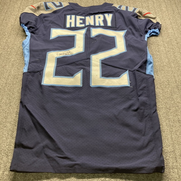 Derrick Henry Titans Game Worn Signed...