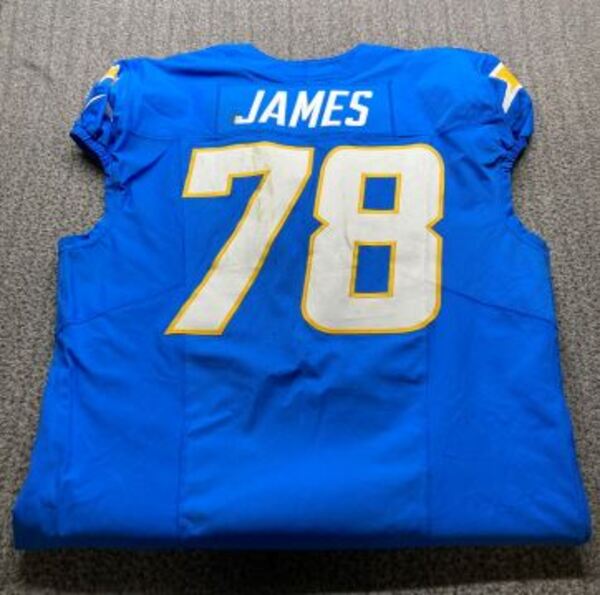 Sao Paulo Game - Chargers Andre James Game Worn Jersey (9/05/2025) Size ...