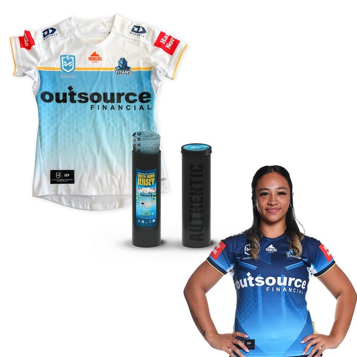 Photo of Sarina Masaga Gold Coast Titans Assistance Dogs Australia Jersey