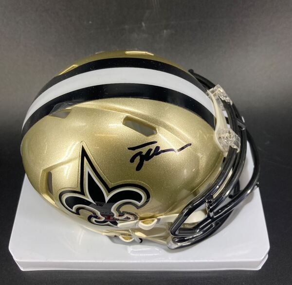 NFL - Saints Tyler Shough Signed Mini Helmet