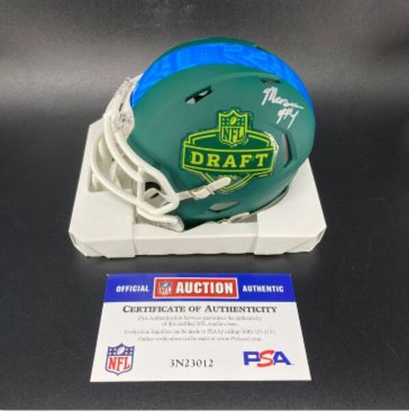 NFL - Chiefs Mansoor Delane Signed NFL Draft Mini Helmet