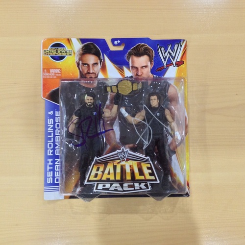 Seth Rollins & Dean Ambrose SIGNED Battle Pack Action Figures