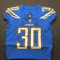 NFL - London Games Chargers Austin Ekeler Game Used Jersey VS. Titans ( ...