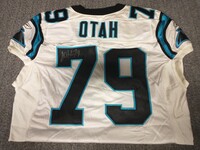 Panthers - Jeff Otah Signed Game Issued Jersey Size 52