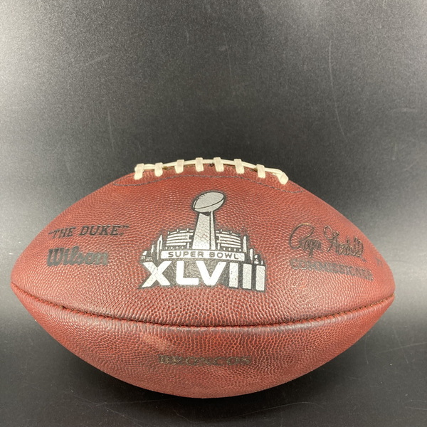 Super Bowl XLVIII Game Used Football - Broncos Offense / Seahawks Defense 