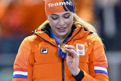 Image of Jutta Leerdam of the Netherlands, Olympic Gold Medalist Title