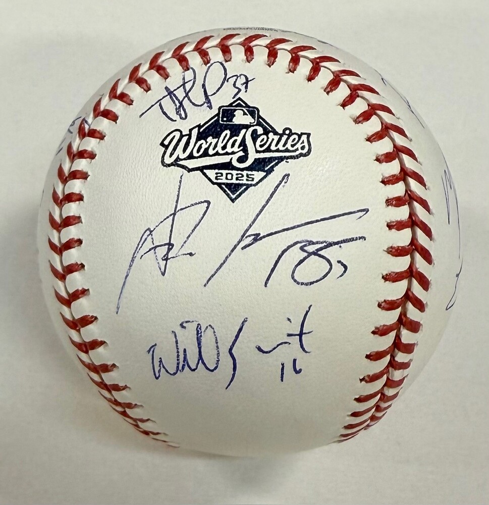 Los Angeles Dodgers 2025 World Series Team Autographed World