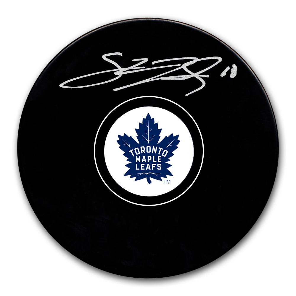 Steven Lorentz Autographed Toronto Maple Leafs Hockey Puck