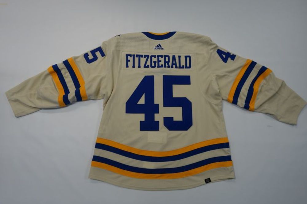 Casey Fitzgerald 2022 Buffalo Sabres Heritage Classic Jersey and Pant