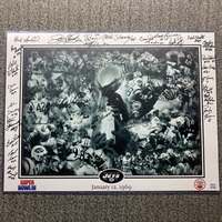 NFL - Jets Multi Sign Super Bowl III Collage Poster (24x18) Signed By Ov...