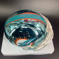Dolphins - Kiko Alonso Signed Chrome Mini Helmet